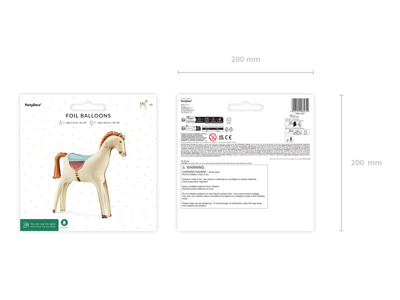 Foil balloon horse party decoration