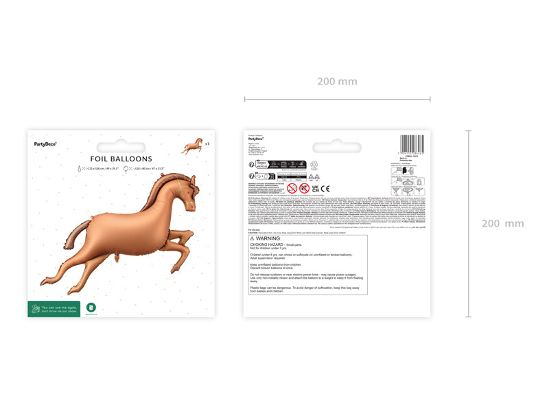 Foil horse balloon for party decorations