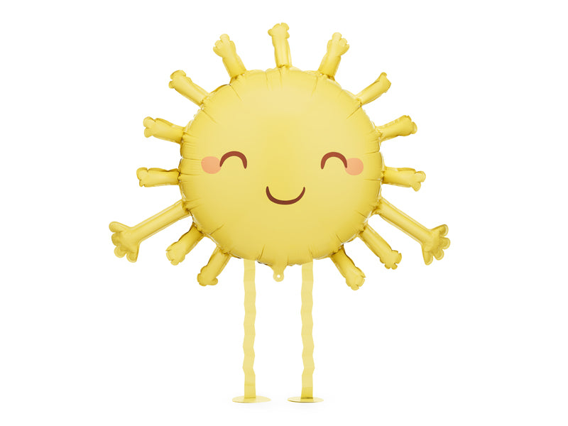 Foil Balloon Sun with smiling face for parties