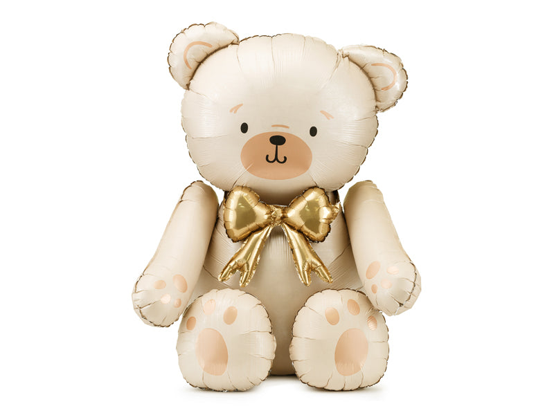 Foil Balloon Bear in beige color – teddy bear party balloon