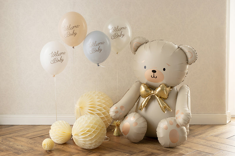 Foil Balloon Bear in beige color – teddy bear party balloon