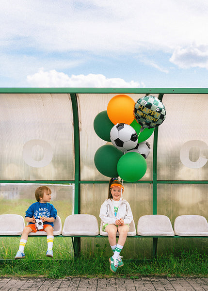 Birthday foil balloon with decorative balls for party decoration