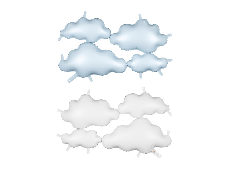 Double-sided foil balloon cloud backdrop decoration