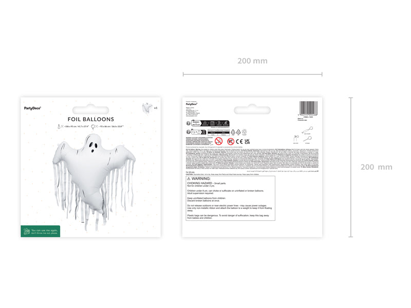 Foil Balloon Ghost with Tassels Halloween Party Decoration