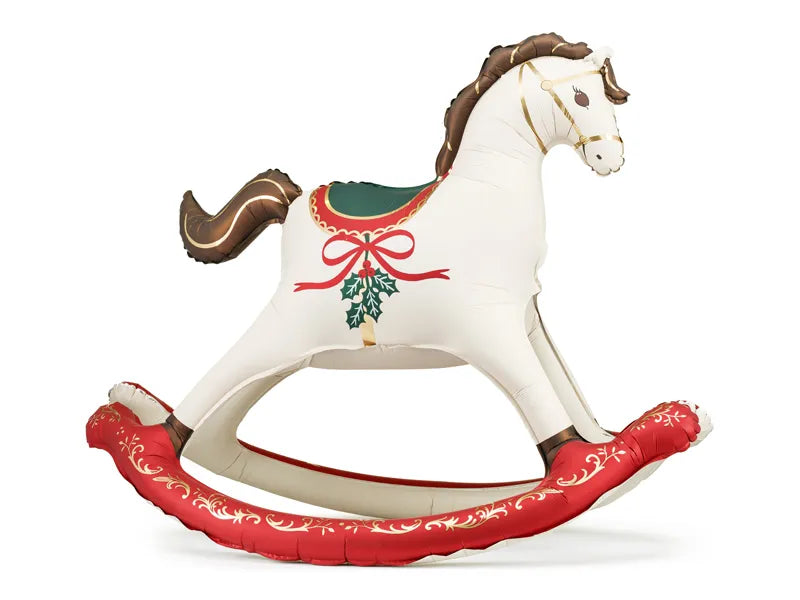Foil Balloon Christmas Rocking Horse for holiday party decoration