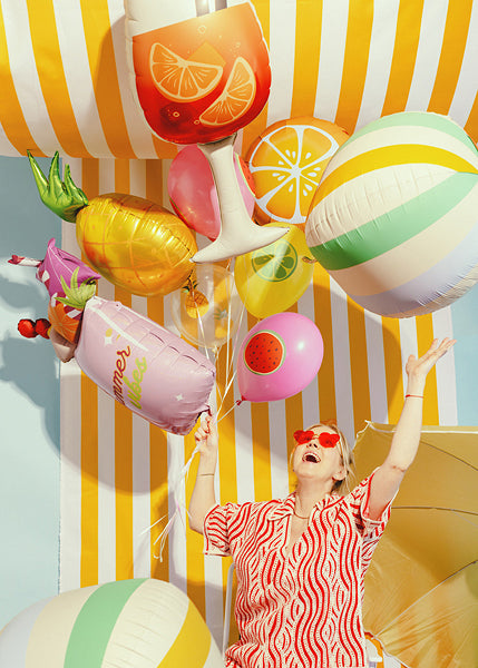 新品タグ付 CLANE VELOR BALLOON MINI ONEPIECE Pink Cocktail Foil Balloon - 79 cm | Summer Vibes Party Decor