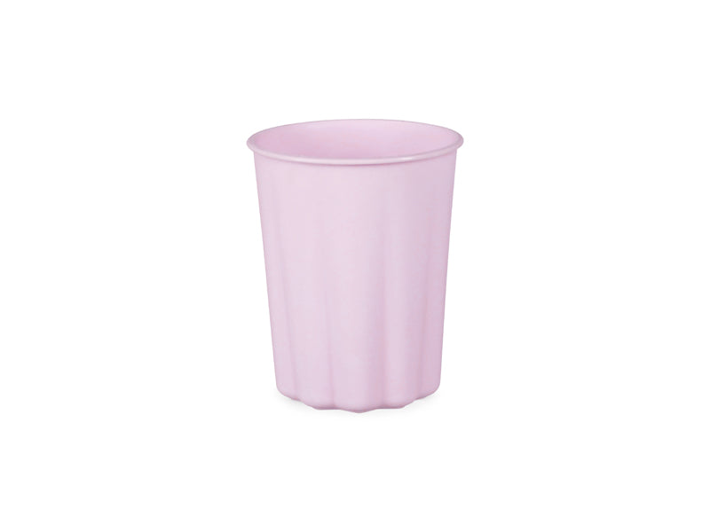 Violet plastic cup with frill edge for pastel-themed parties and events