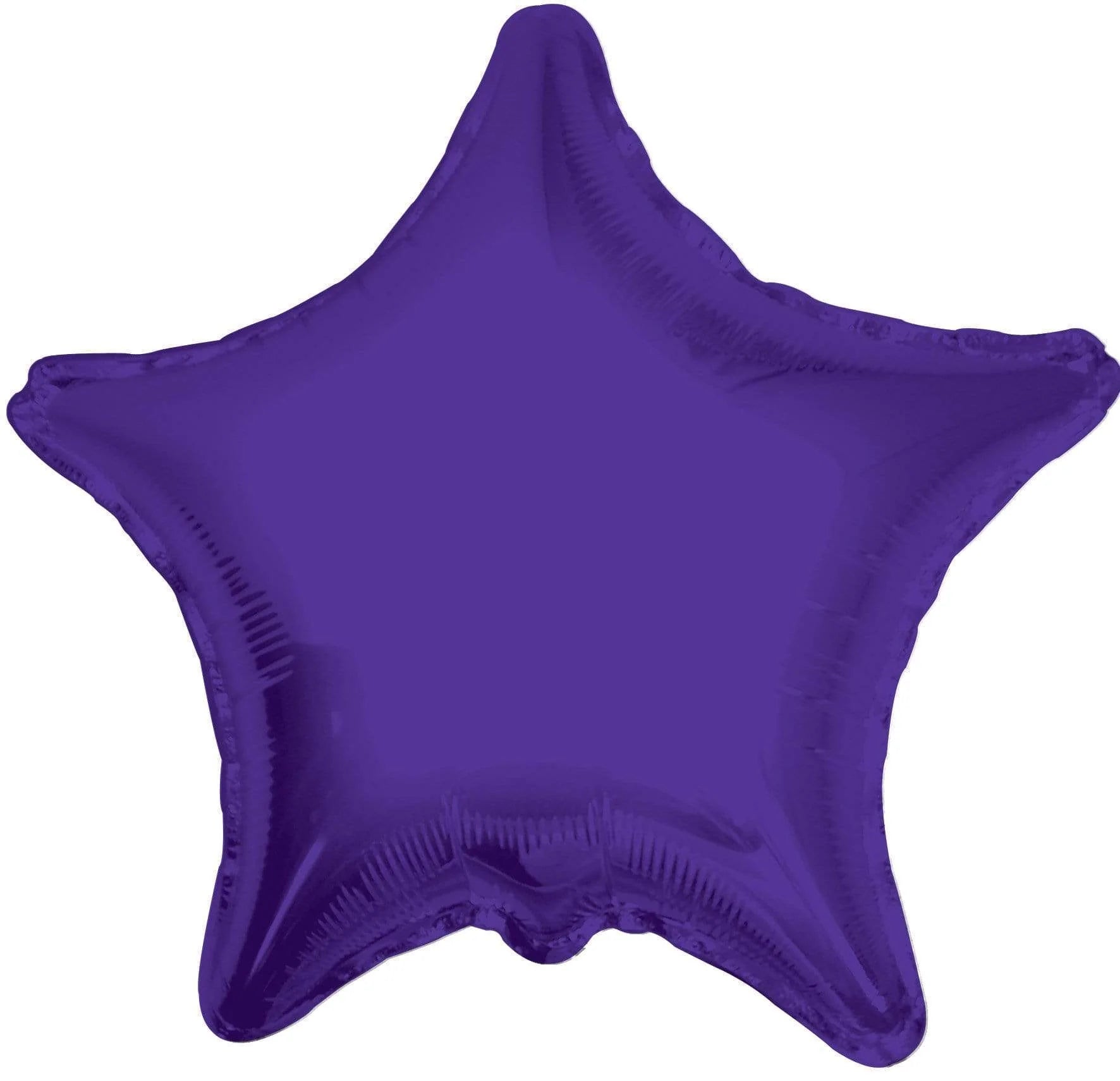 Purple kaleidoscope star foil balloon, 18 inches – perfect for parties and decorations.