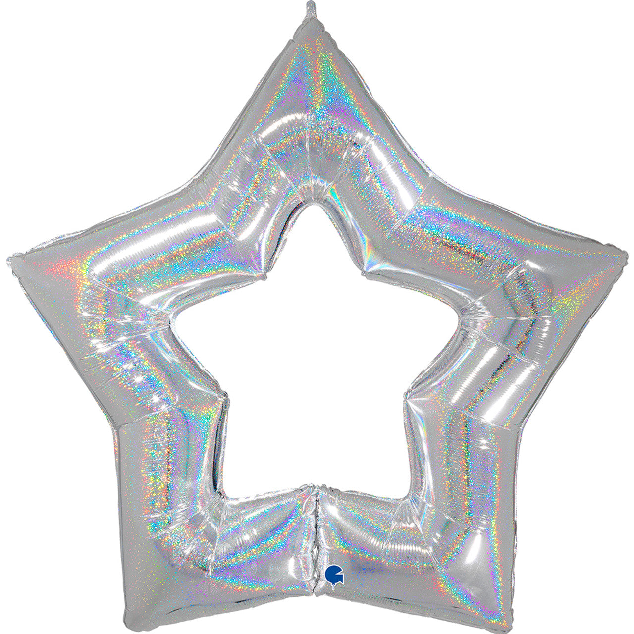 Linky star glitter silver foil balloon Grabo 38 inches holographic