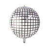 Discotheque Sphere Balloon 30022 – 32-inch large mirror-ball style foil sphere balloon.