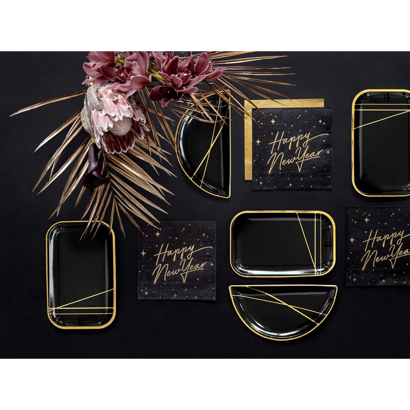 Napkins Happy New Year Black - SP33-82-010-019ME