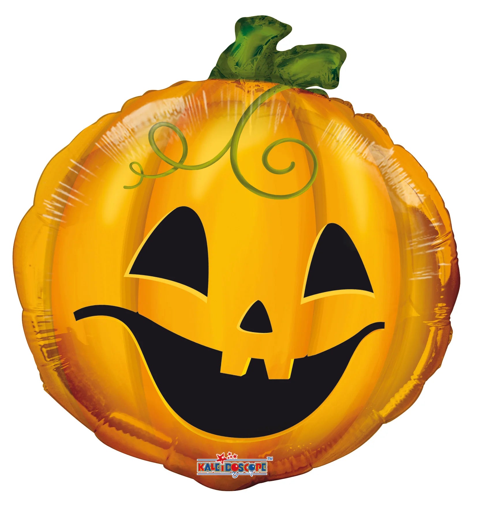 "Pumpkin shape Halloween foil balloon 18 inch with jack-o'-lantern design"