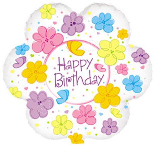 Happy Birthday Flowers and Butterflies 414451