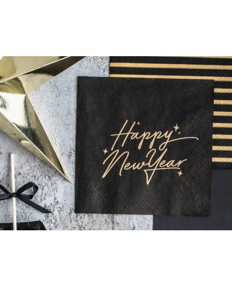 Napkins Stripes Gold  SP33-33-019