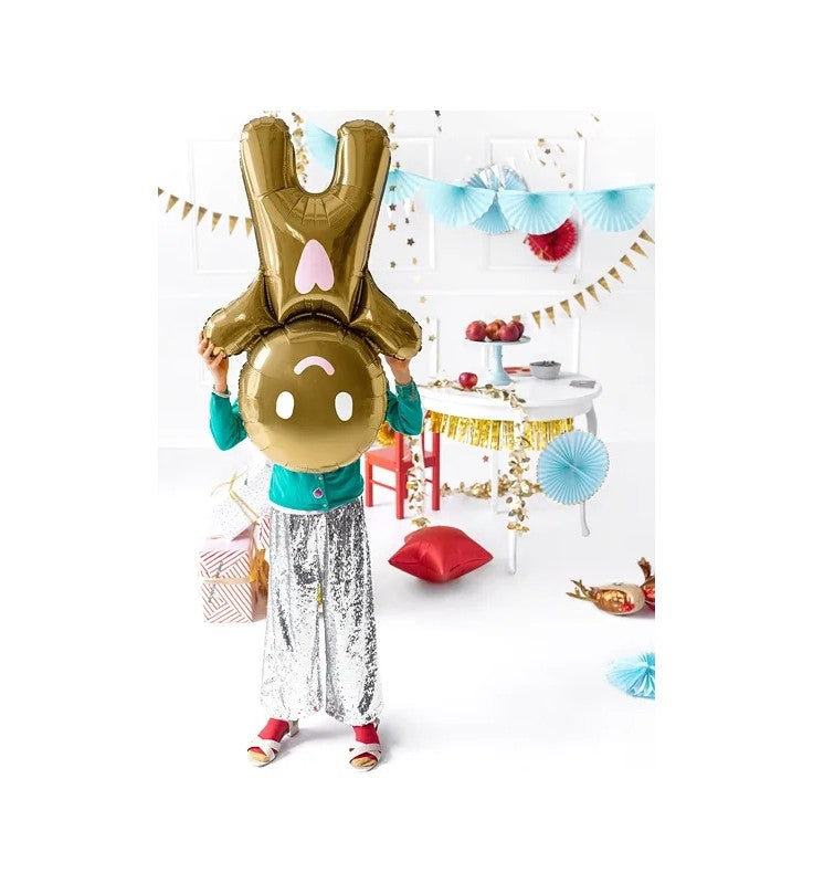 “Gold gingerbread man foil balloon Christmas party decoration”