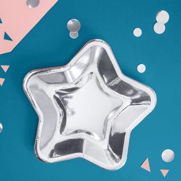 Paper Plates Star Silver - TPP34-018ME