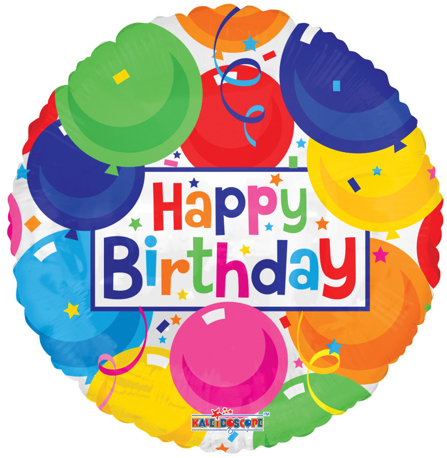 Happy Birthday Balloons and Confetti Graphic by edywiyonopp · Creative  Fabrica