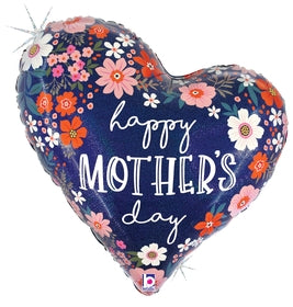 Happy Mother's Day Floral Heart 25171