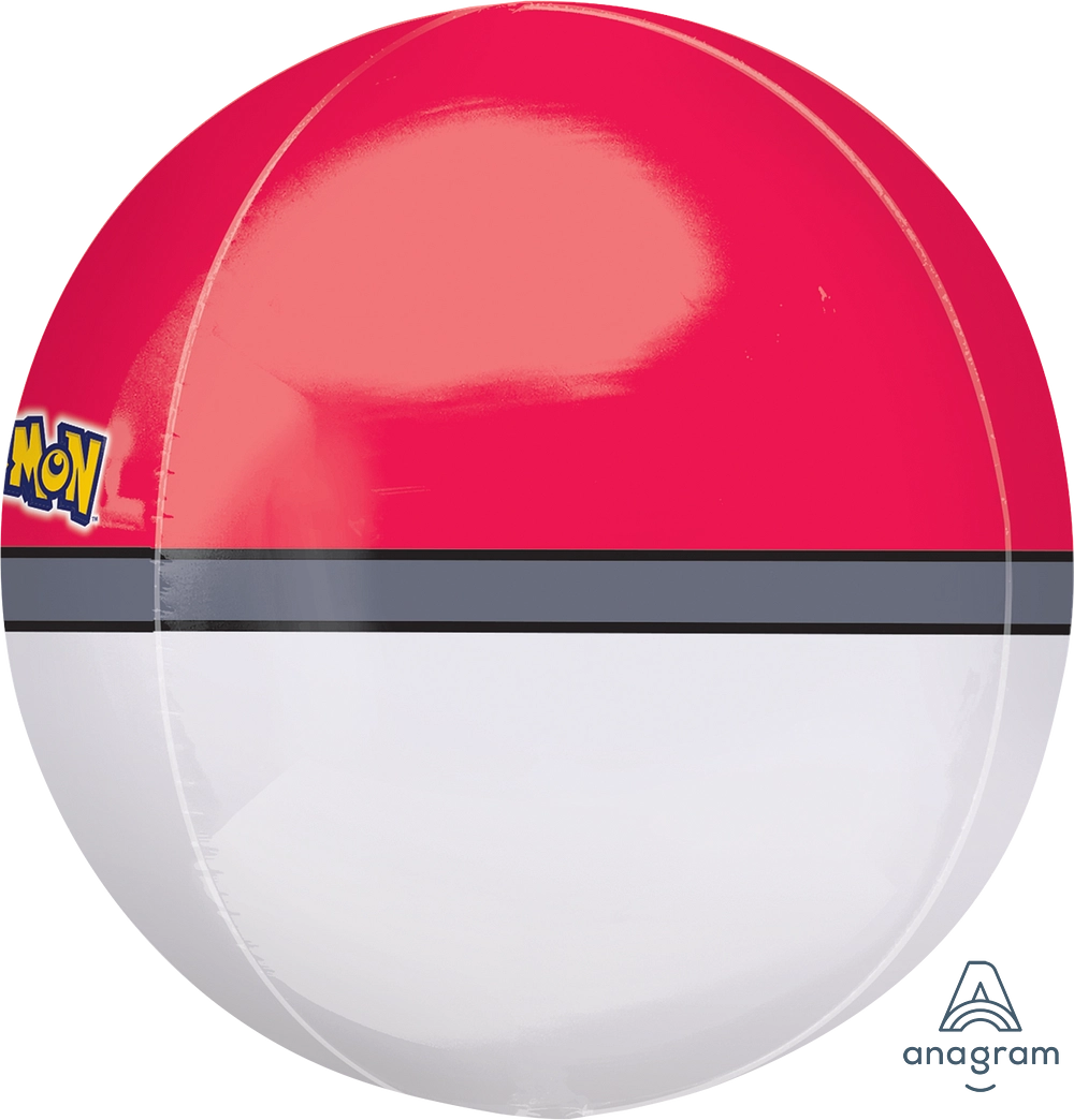 Large Ribbon Pokeball Pokeball Orbz Balloon 15in Pokémon Party Supply – Funny Balloons Miami LLC