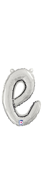 Silver E Letter Script - 14 in – FunnyBalloonsusa