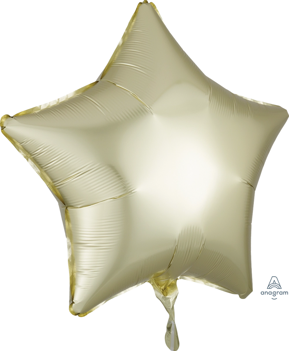 Satin Luxe Pastel Yellow Star 39903 – FunnyBalloonsusa