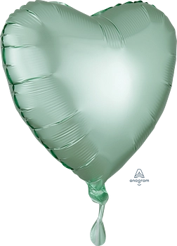 Satin Luxe Mint Green Heart 39914