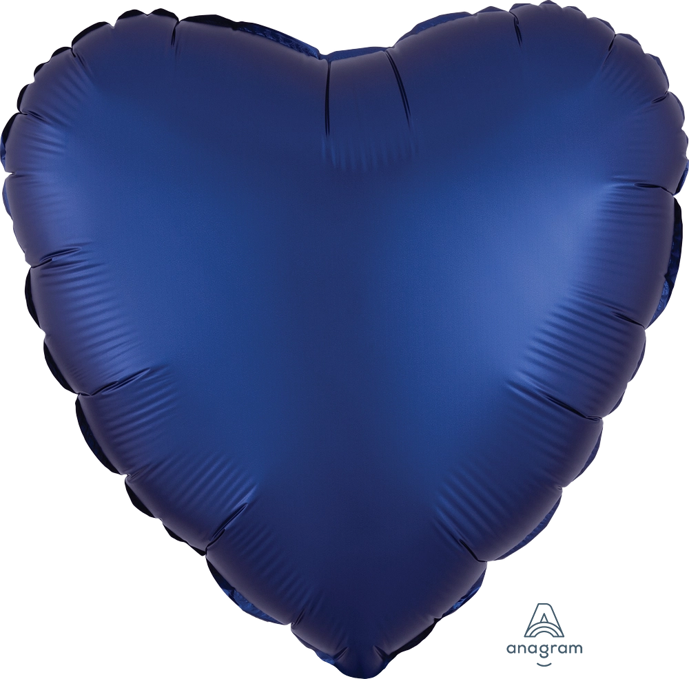 Satin Luxe Navy Heart 39961