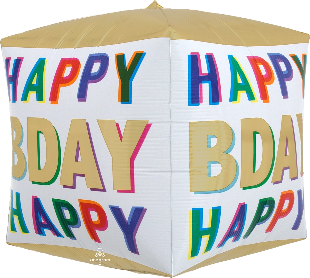 Offsey Letters Cubez Happy Birthday Foil Balloon 15