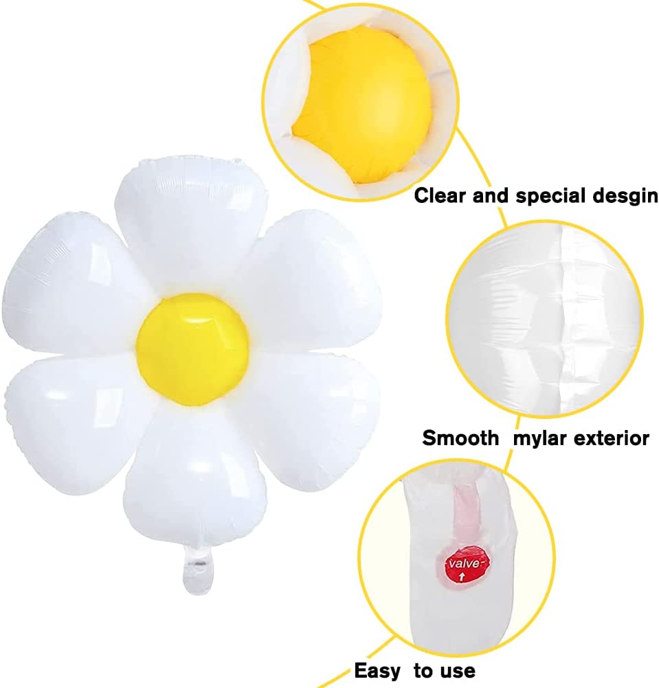 White Daisy Flower Balloon 67547 - 28 in