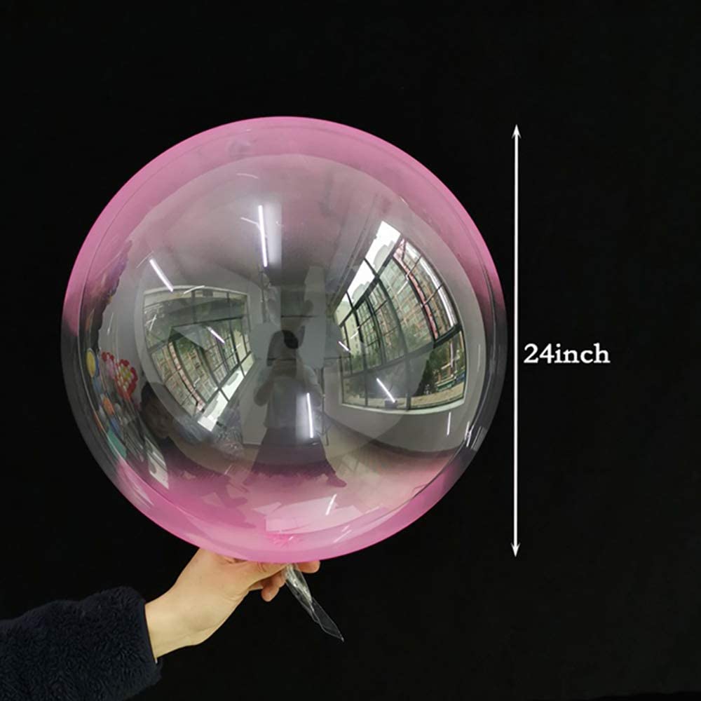 Gradient Pink on Clear Bubble Balloon 400739 - 24 in