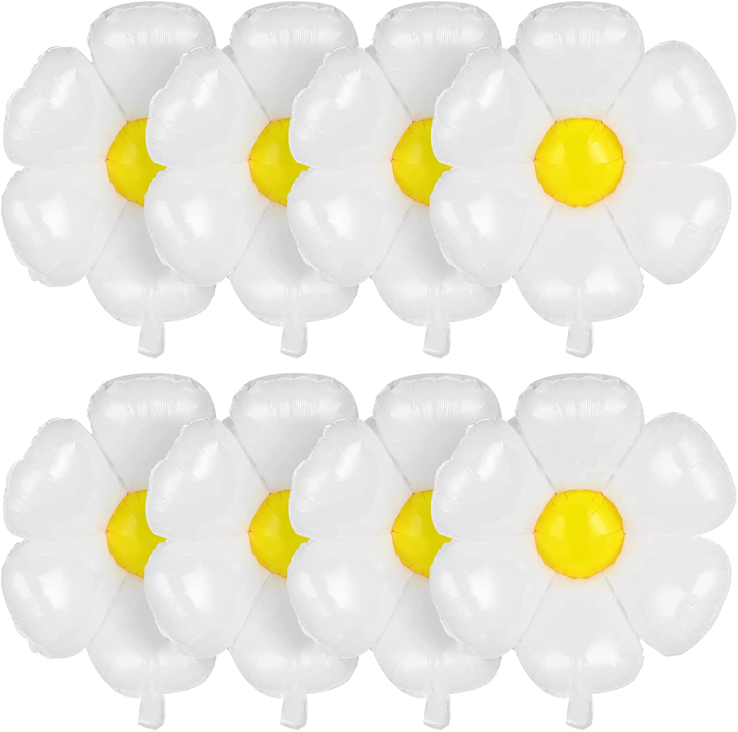 1/3Pcs White Daisy Flower Balloons Sunflower Foil Balloon for