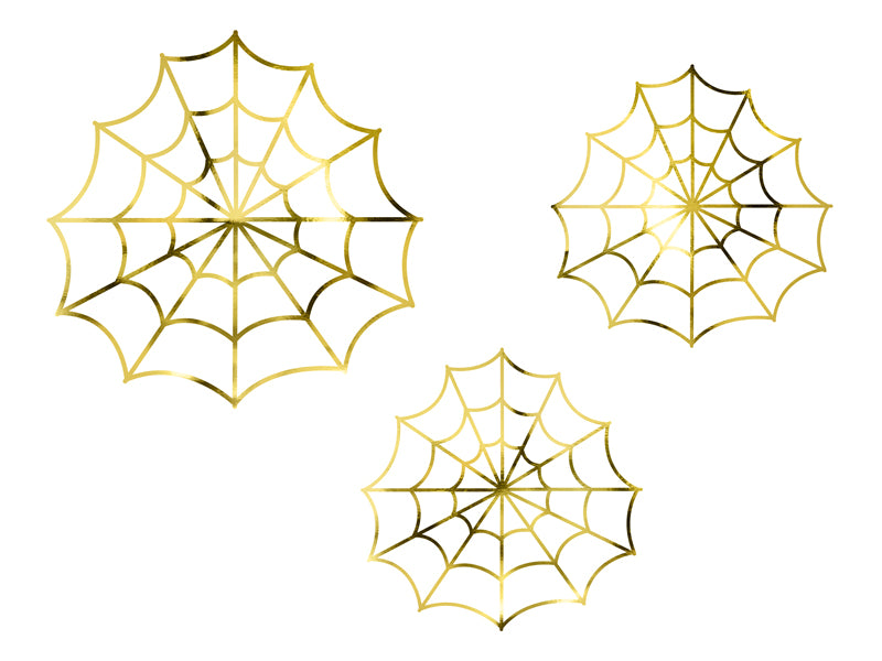 Paper Decorations Spiderwebs Gold - DNT9-019M