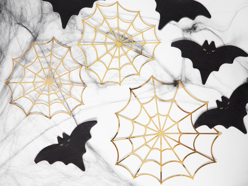 Paper Decorations Spiderwebs Gold - DNT9-019M