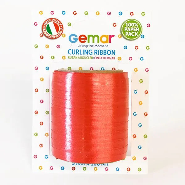 Gemar Curling Ribbon (Choose Your Color) | Gemar Balloons USA Red