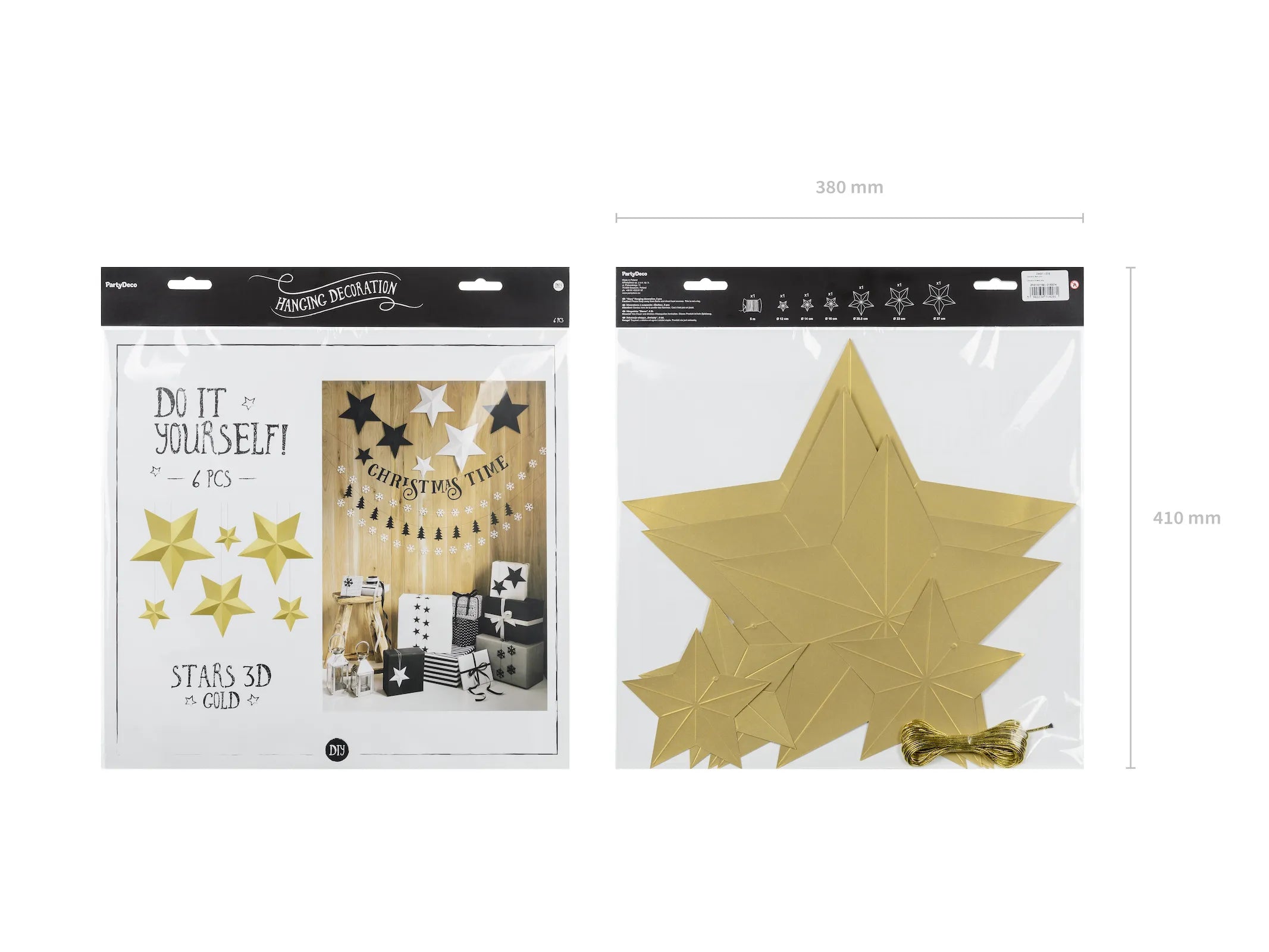 Decoration Stars Gold - DWG1-019