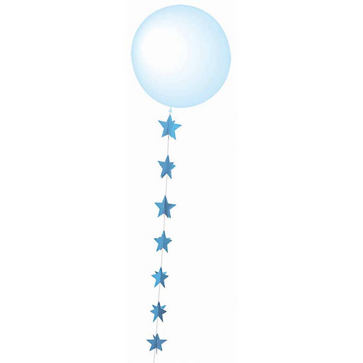 3D Mini Banner Diamond Light Blue Star 97037