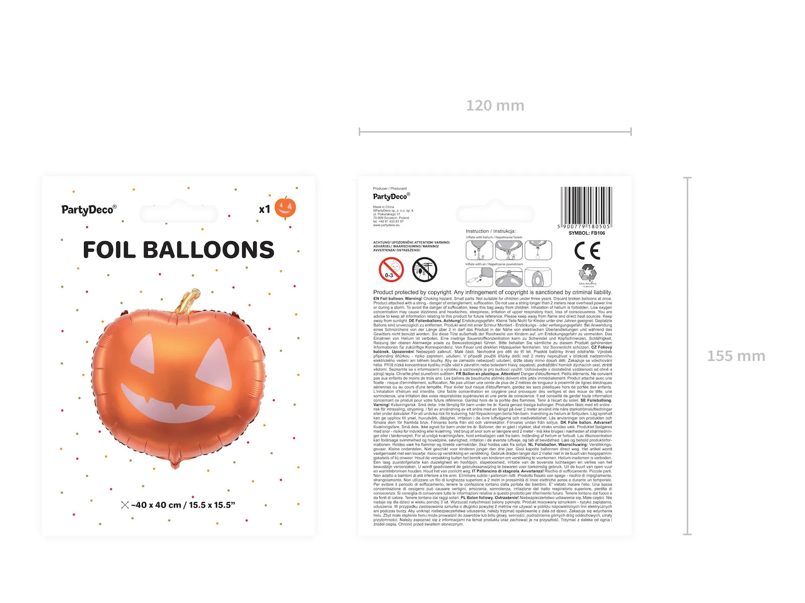 Foil Balloon Pumpkin Mix - FB106