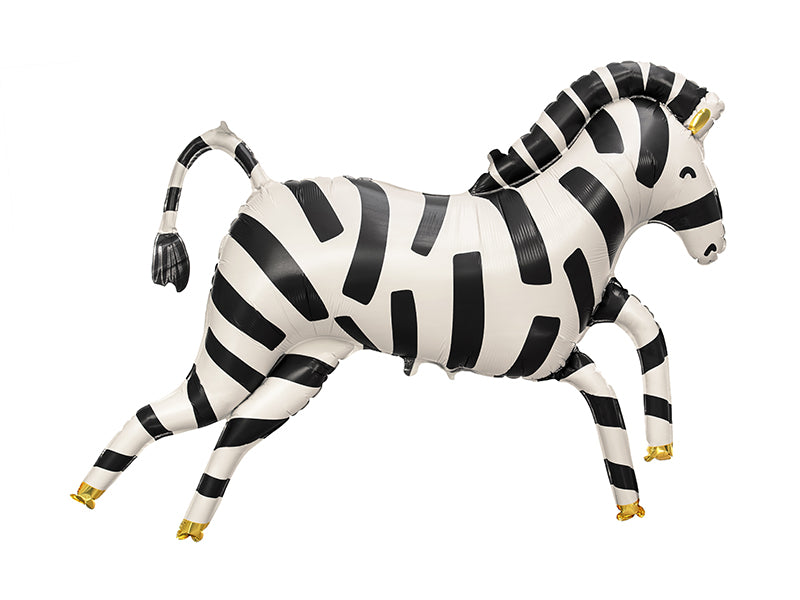 Zebra foil balloon 35 inch – safari jungle party decoration