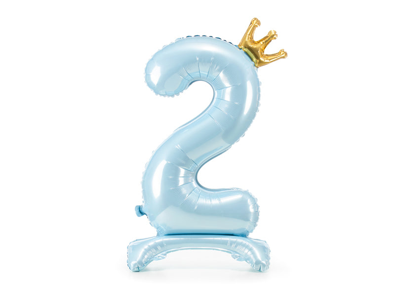 Standing Foil Balloon Number "2" Sky-Blue - FB126M-2-011