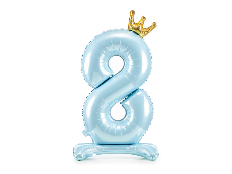 Standing Foil Balloon Number "8" Sky-Blue - FB126M-8-011