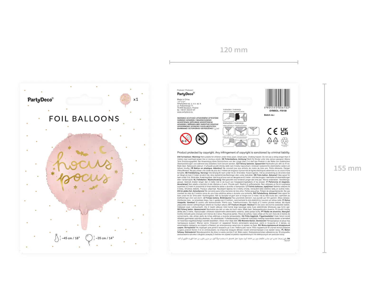 Foil Balloon Hocus Pocus Pink - FB150