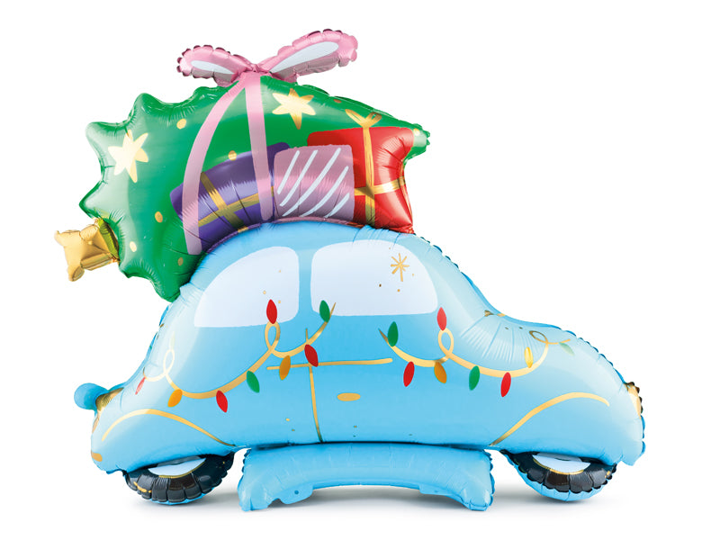 Standing Foil Balloon Christmas Car Mix - FB157