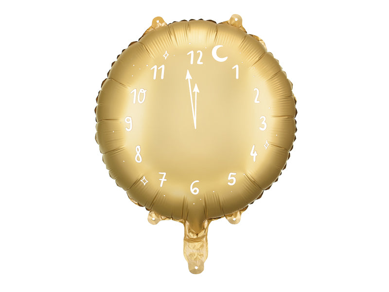 Foil Balloon Clock Gold - FB159-019