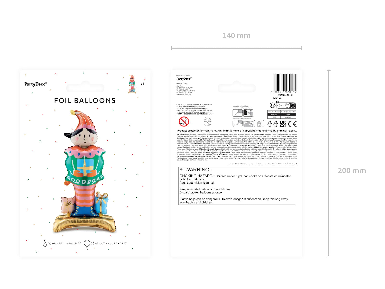 Standing Foil Balloon Elf Mix - FB161