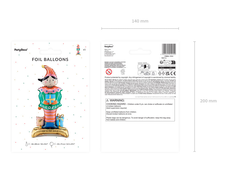 Standing Foil Balloon Elf Mix - FB161