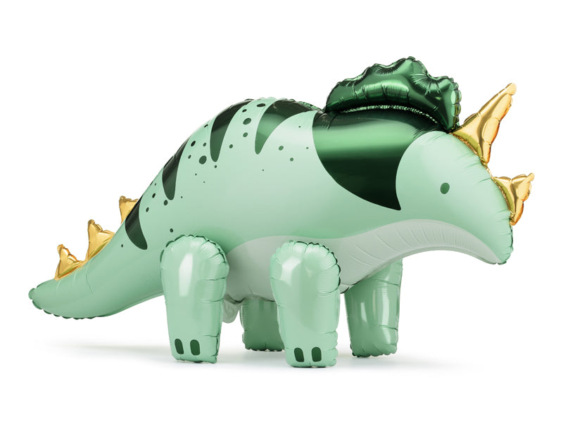 Foil Balloon Triceratops, 39.8 x 23.8 in, Green