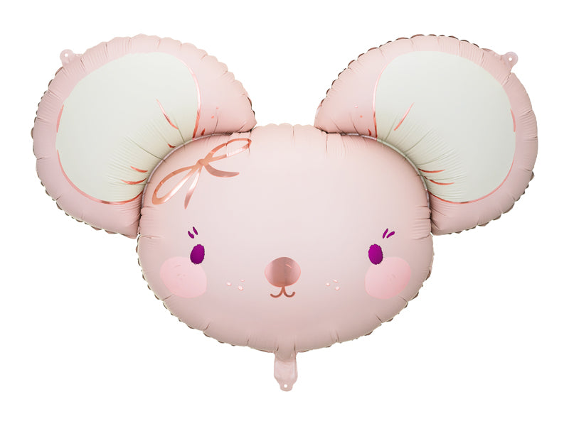 Foil balloon Mouse, 37.8x25.2in, light pink