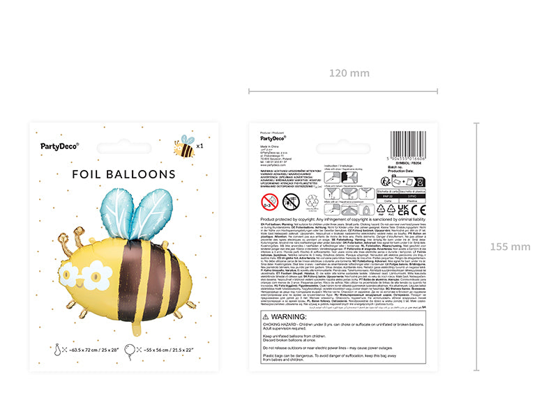 Foil balloon Bumblebee, 25x28.3in, mix
