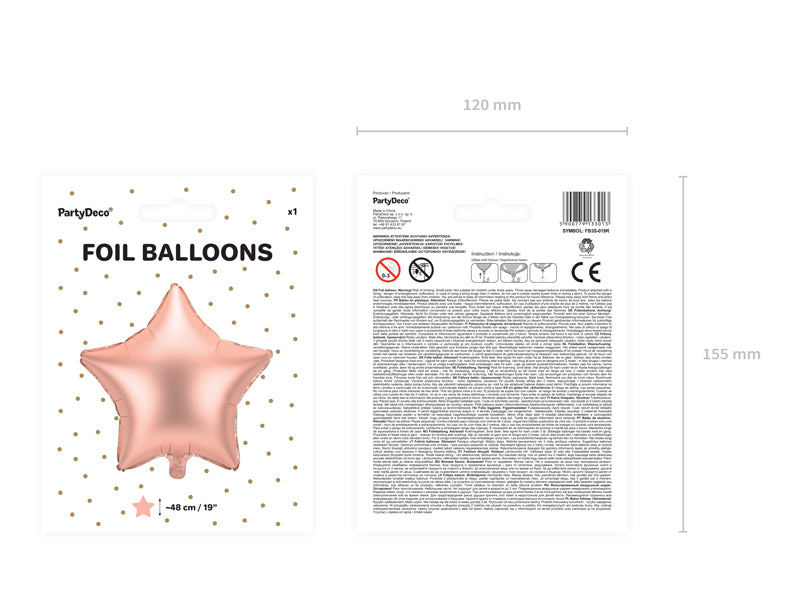 Foil Balloon Star Rose Gold - FB3S-019R