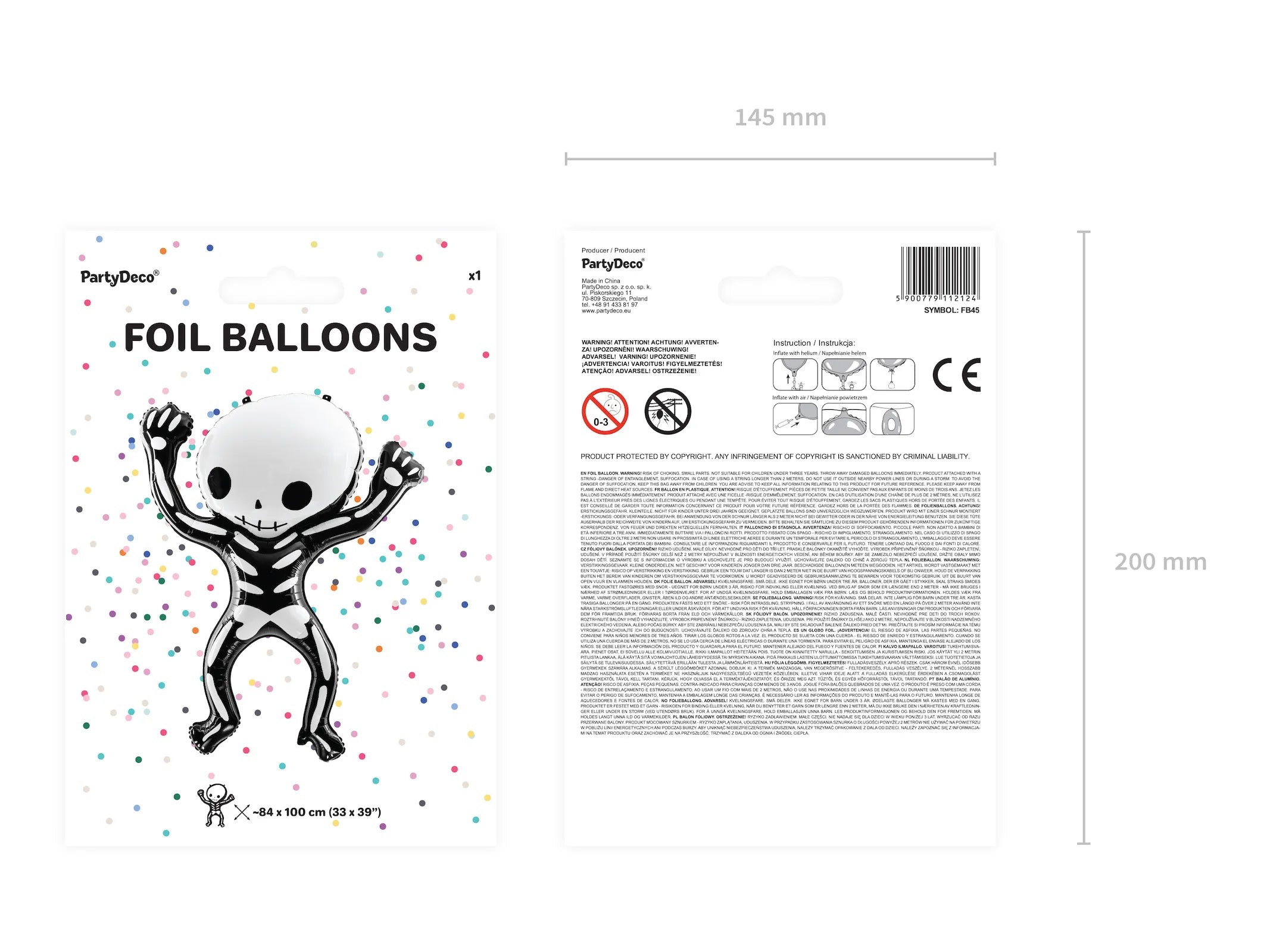 Foil Balloon Skeleton - FB45